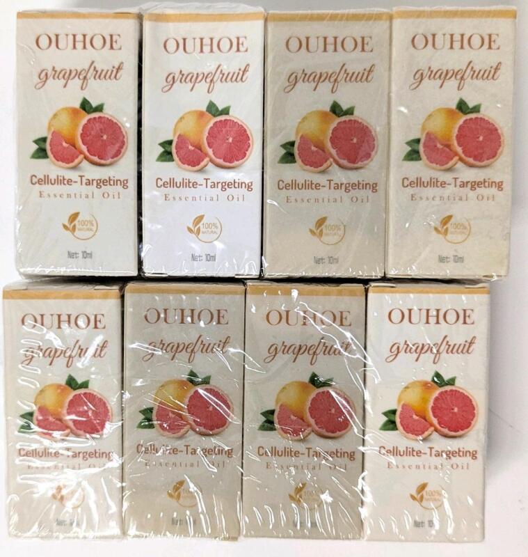 [See Desc] 8 New Cellulite-Targeting Grapefruit Essential Oils, 10ml Each, EXP 06/2026