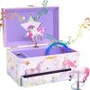 New JewelKeeper Rainbow Unicorn Magical Musical Jewelry Box, Plays "Beautiful Dreamer" While Unicorn Spins, Also Includes Bonus Unicorn Nec