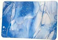 New Abstract Faux Marble Non-Slip Desk / Mouse Mat, 23" &times; 15.75" - Small Spot of Discoloration From Transit
