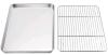 New - Stainless Steel Baking Sheet & Rack Set . Tray measures 16"&times;12"&times;1"