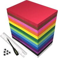 New 104-Pack MEARCOOH 11.2oz Foam Sheets, 5.5" &times; 5" Each, 13 Colors