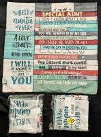 3 New 18" &times; 18" BEST AUNTIE EVER Zippered Throw Pillow Cases With Zipper Access