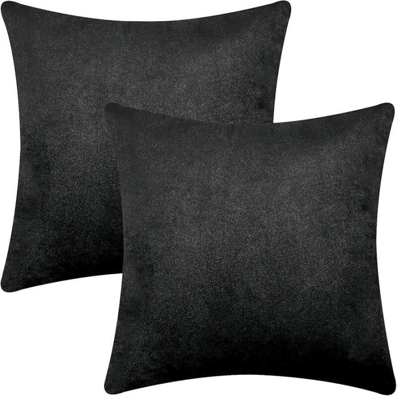 New Yastouay 2 Pack Large 24" &times; 24" Velvet Throw Pillow Covers With Zipper Access