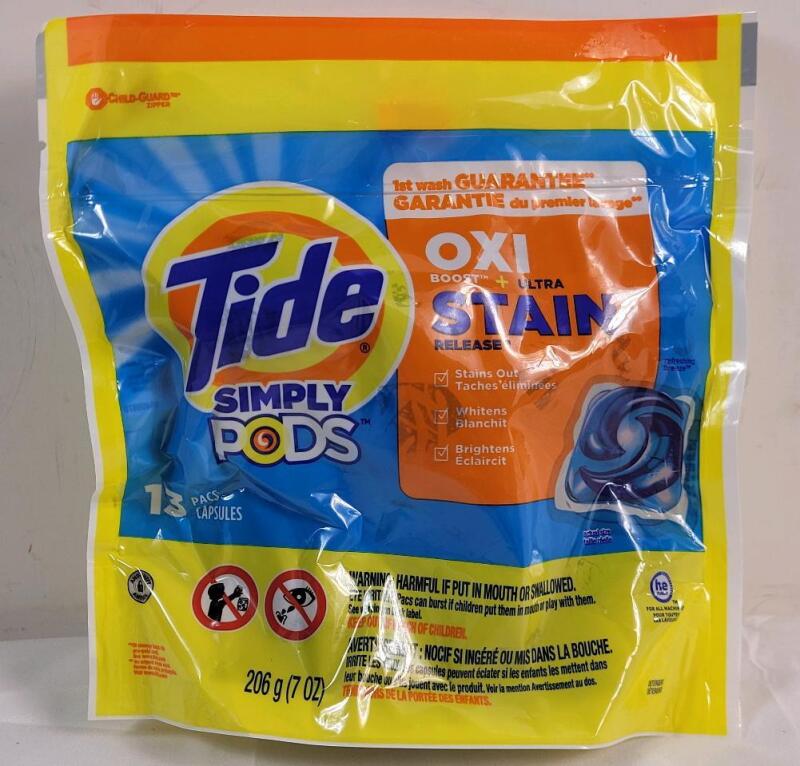 New , Sealed - Tide Simply Pods Laundry Pods , 13 Pods