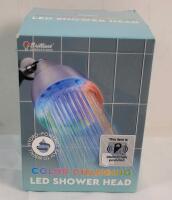 New Brilliant Innovations Color Changing LED Shower Head .