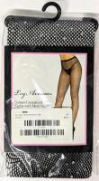New O/S (90-165lbs) Adult LEG AVENUE Diva Spark Fishnet Rhinestone Tights - Black