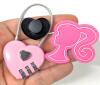 8 New Barbie-Themed Silicone Croc-Style Shoe Charms Up To 2.4" Long & Heart-Shaped Metal Locker Combination Lock 3" Total Length - 2