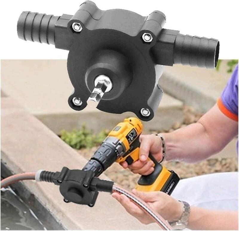 New Mini Power Small Pump Electric Drill Pump Portable Mini Hand Self-Priming Liquid Transfer Pumps Diesel Oil Fluid Water Pump 20-40L/Mins, Retails $41