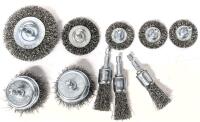 New 10-Pieces? Wire Brush Brush Set for 1/4 Inch Drills / Arbor Stainless Steel Crimped Wire Wheel for Cleaning Rust, Stripping and Abrasive, 1.75" - 3" Diameter