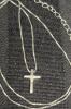 New Stamped S925 Sterling Silver 17" Long Dainty Chain with Cross Pendant - 2