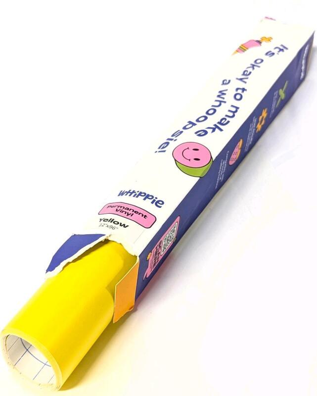 New Whippie Cricut-Compatible Permanent Adhesive Vinyl, YELLOW, , 12" &times; 96"