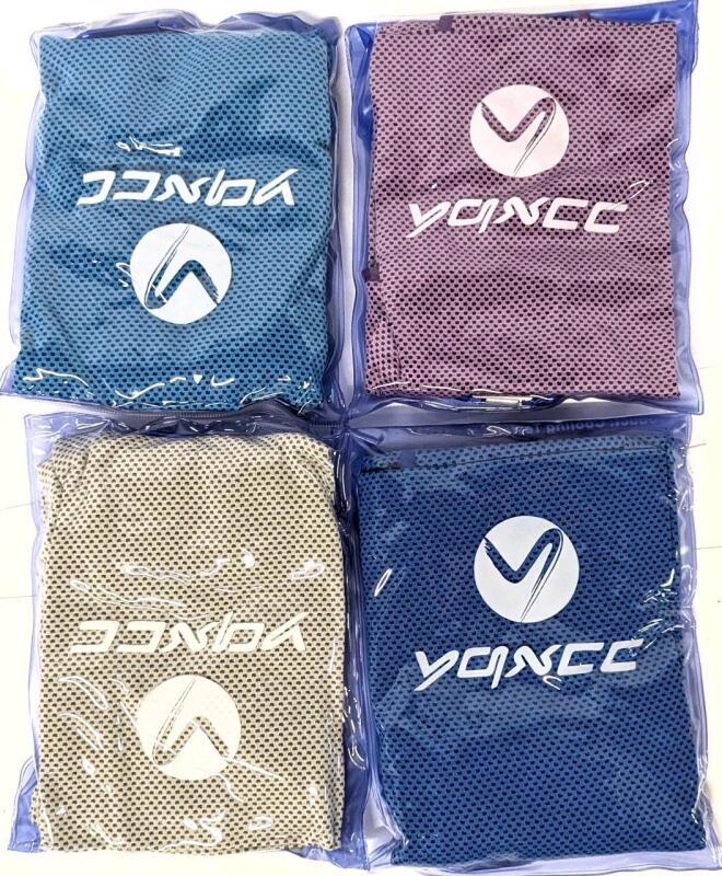 New 4 Pack Cooling Towels (40"x12") Cool for Neck, Microfiber Soft Breathable Chilly Towels for Menopause / Perimenopause Relief, Yoga, Golf, Gym, Camping, Running, Workout & More Activities, Retails $48