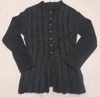 New Women's Sz. Medium (6) Black Button-Up Knit Sweater