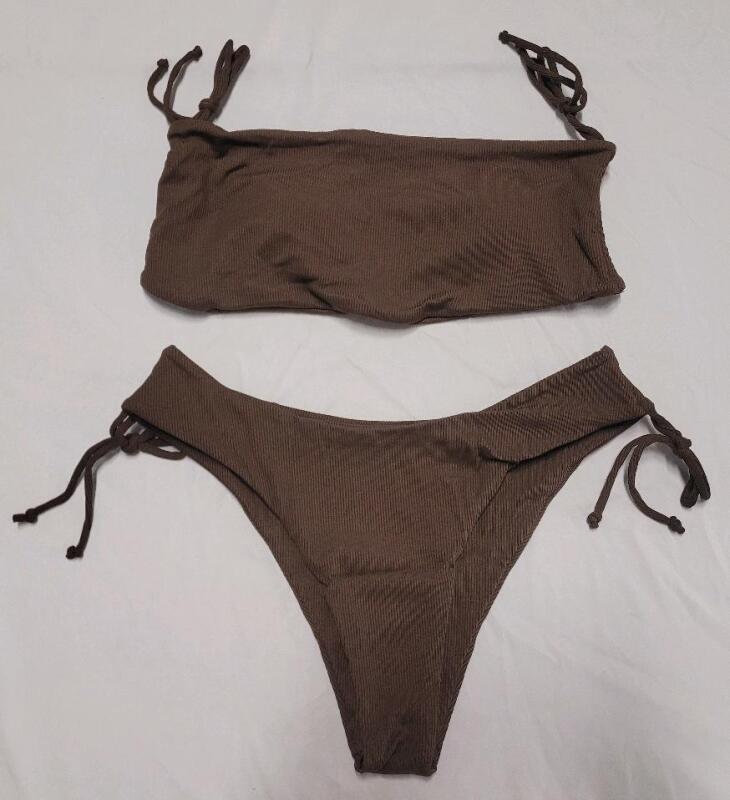 New Women's Sz. Large (8/10) Brown 2pc. Bikini