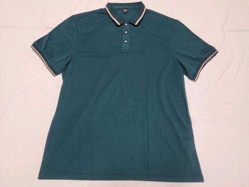 New Mens Sz. XXL Green Collared Polo Golf Shirt