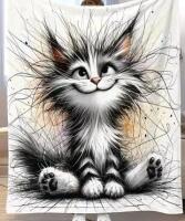 New Adorable Kitty Fleece Super Soft Blanket 60 by 80"
