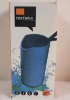 New - Portable Wireless Bluetooth Speaker w/Charge Cable , Blue .