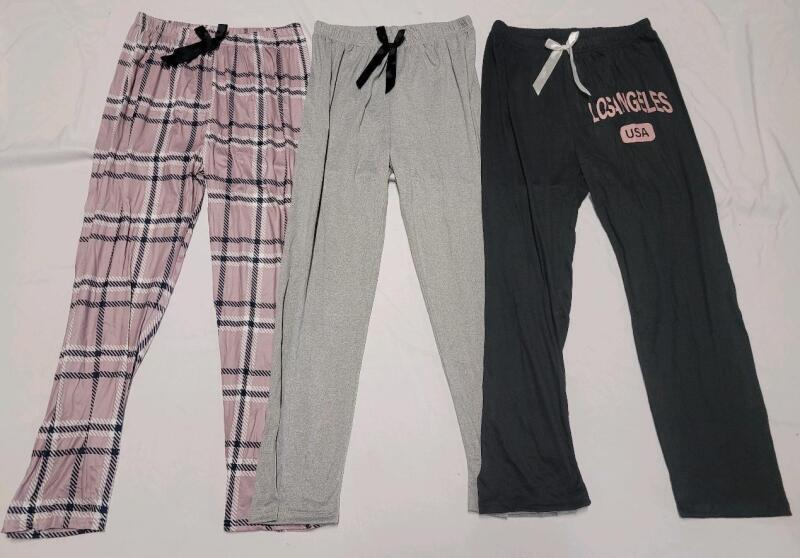 Three (3) New Women's Sz. Medium Pajama Bottoms w/Elastic Waist