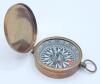New Antique Finish Brass Compass . Measures 1 &sup1;&sup3;/&sup1;⁶" diameter