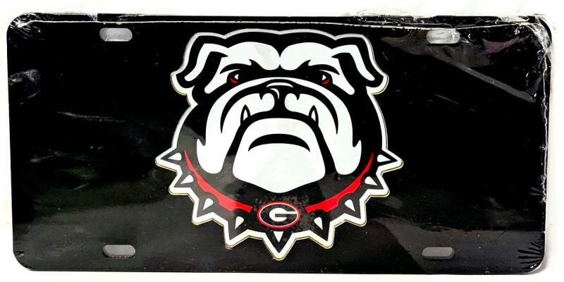 New Georgia Bulldogs Bulldog Logo Mirror Laser License Plate Tag, 5.75" &times; 11.5"