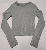 New Women's Sz. XXS Grey Long-Sleeve Top