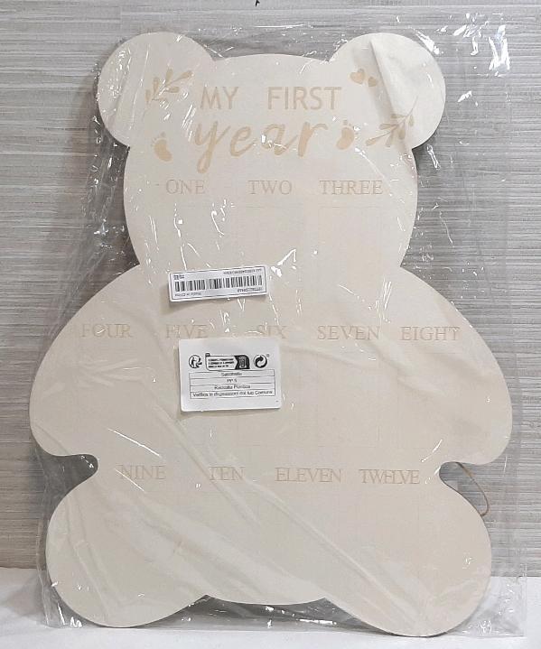 New Bear Shaped Wood Sign | 16"&times;13"