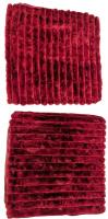 2 New COTY Super Soft Faux Fur Ribbed Throw Pillowcases With Velvety Backsides & Zipoered Access, 19" &times; 20"
