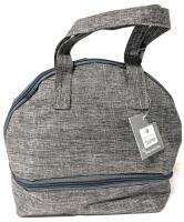 New Double Decker Insulated Lunch Bag With Handles, 9.25" Tall