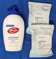 New LIFEBUOY Handwash Care 250ml (Part of Pump Handle Chipped) & 2&times; BELIEVE Beauty Exfoliating Pads Infused With Glycolic + Salicylic Acid (30 Pads Each, 60 Pads Total)