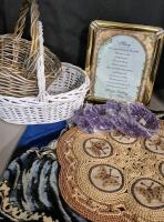Great Home Decor - Baskets, Reglious Tapestry +