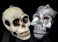 2 New Bleeding Skull Candles, 330g / 4.5" Tall Each