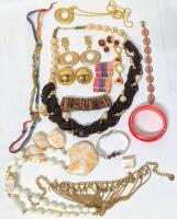 Vintage to Modern Jewelry: 2 Necklace + Earrings Sets, 4 Pairs Earrings (For Pierced/Unpierced Ears), 3 Necklaces, 3 Bracelets, 1 Bangle, 1 Brooch
