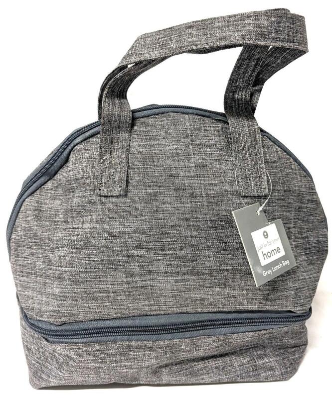 New Double Decker Insulated Lunch Bag With Handles, 9.25" Tall