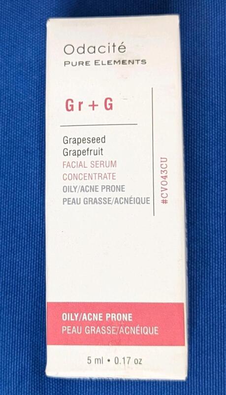 New ODACIT&Eacute; Pure Elements Gr + G Grapefruit Grapeseed Facial Serum Concentrate For Oily/Acne Prone Skin, 5ml, Retails $48!