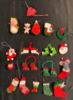 19 Assorted Small Christmas Tree Ornaments - See Photos