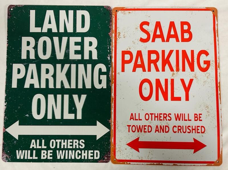 2 Metal Parking Signs, Both 8&rdquo; x 12&rdquo; - See Photos