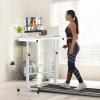New White Klvied Small Standing Desk Adjustable Height, Mobile Table with Wheels, Portable Laptop Table, Standing Computer Desk for Walking Pad - 2