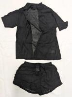 New: Size XS Women's - Two Piece Short Sleeved Textured Set - See Through