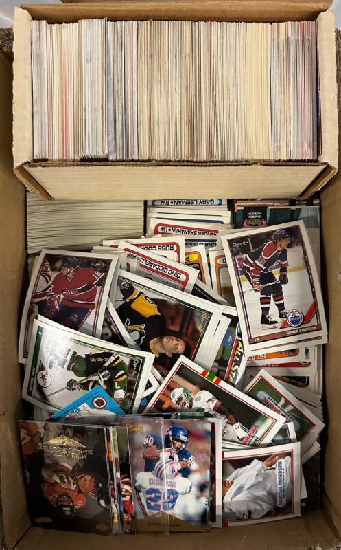 2000+ Vintage to Newer NHL Hockey + MLB Baseball Trading Card Singles, Various Years