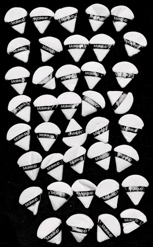 39 New Reusable Triangular Powder Puff Makeup Applicators, 2.75" Long