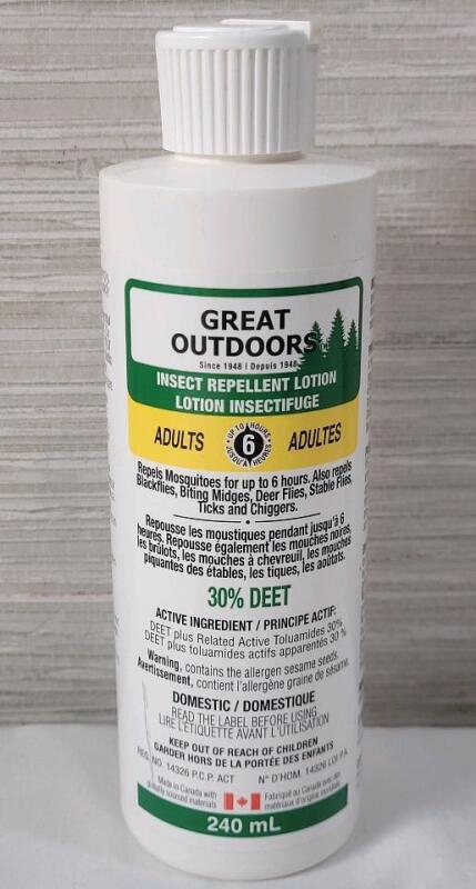 New Great Outdoors 30% Deet Insect Repellent Lotion , 240ml Bottle .