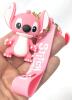 10 New Kids Elastic Bracelets, Silicone 3D STITCH Figure Keychain Strap, 50 New Sanrio Hello Kitty Character Stickers Around 2.25" Long + Kuromi Keychain - 3