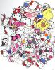 10 New Kids Elastic Bracelets, Silicone 3D STITCH Figure Keychain Strap, 50 New Sanrio Hello Kitty Character Stickers Around 2.25" Long + Kuromi Keychain - 4