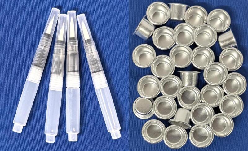 4 New Reservoir Watercolor Brushes & 30 Aluminum Paint Pigment Pots