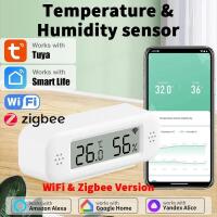 New Tuya Wifi Mini Temperature Humidity Sensor for Smart Home Thermometer Hygrometer App Remote Alarm, Works with Google home Yandex Alexa + YZ-TH02PRO
