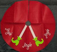 New Elf Led Tree Skirt. 3" hole, 31" across.