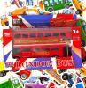 50 New Car & Industrial Vehicle Stickers (Most Around 3" Long) & Pull + Go Action Diecast London Double Decker Bus 3" Tall