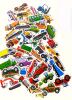 50 New Car & Industrial Vehicle Stickers (Most Around 3" Long) & Pull + Go Action Diecast London Double Decker Bus 3" Tall - 2