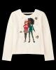 New sz Medium (7/8) Girls Children&rsquo;s Place Sequin Bar Back Graphic Top