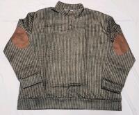 New - Men's Sz. XL Stand Collar Button-Down w/Elbow Patches Sweater